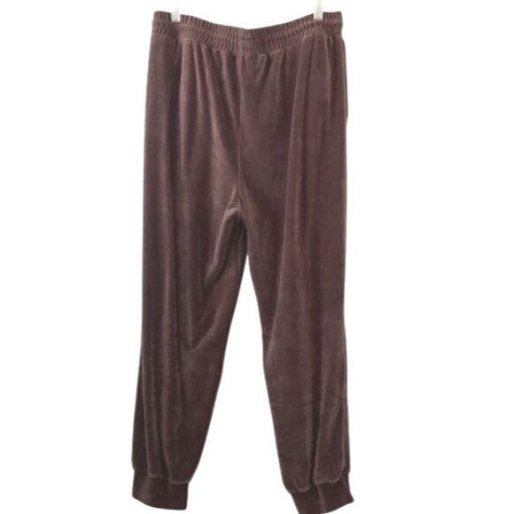 Womens Tan Velour Joggers XL By BBJ Los Angeles With Drawstring Waist & Cuffed A - Picture 7 of 11